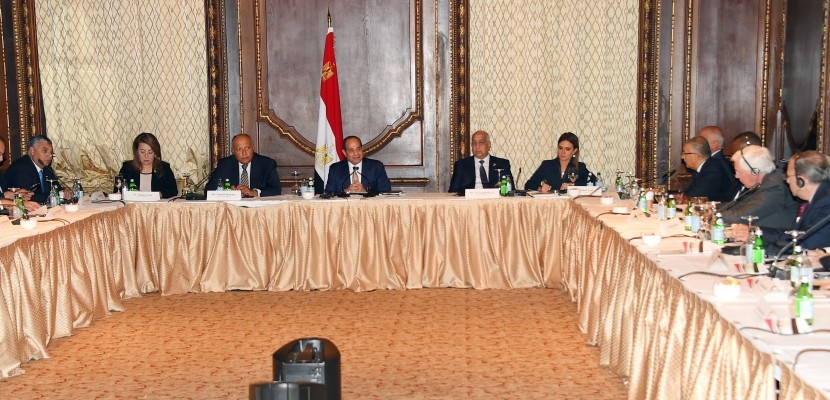 الرئيس السيسى يلتقى مع شخصيات أمريكية مؤثرة