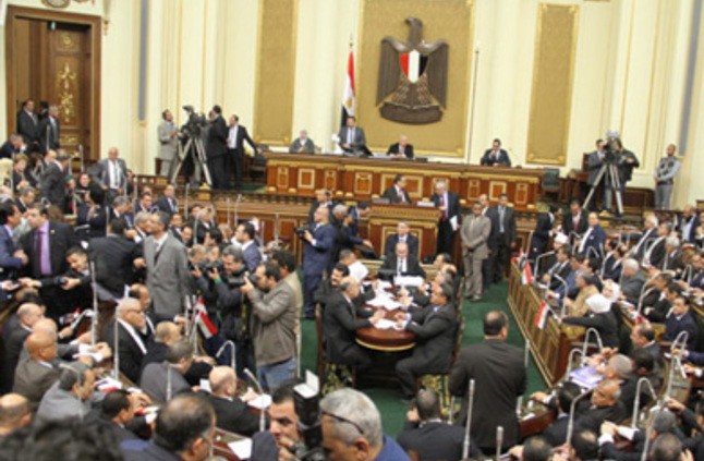 مجلس النواب أثناء التصويت على قانون التأمين الصحى