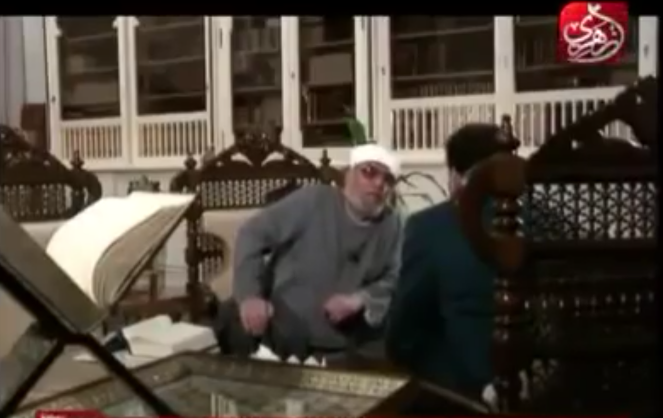 الشيخ الشعراوى أثناء اللقاء التليفزيوني