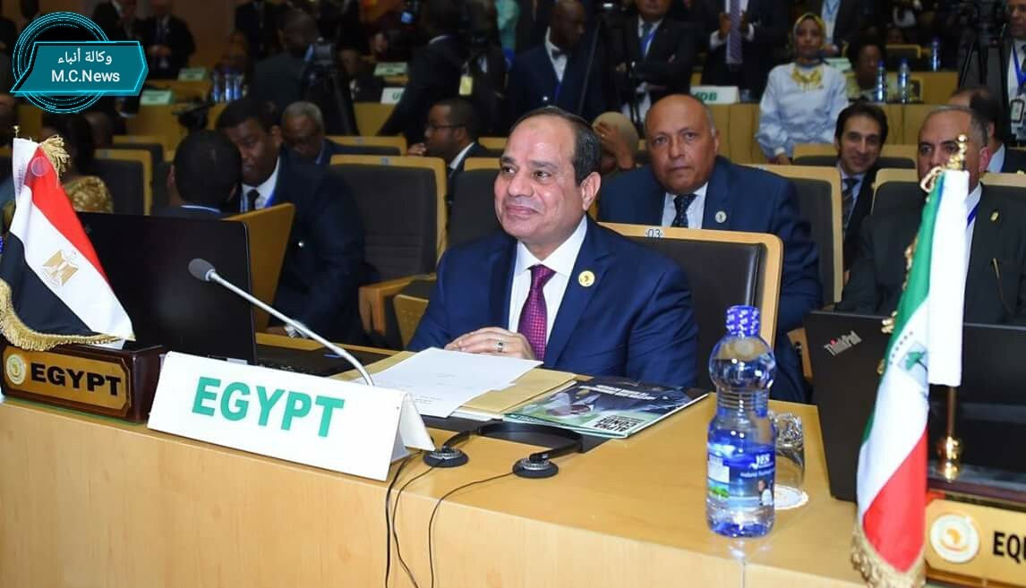 الرئيس السيسي أثناء حضور جلسة الأتحاد الإفريقي