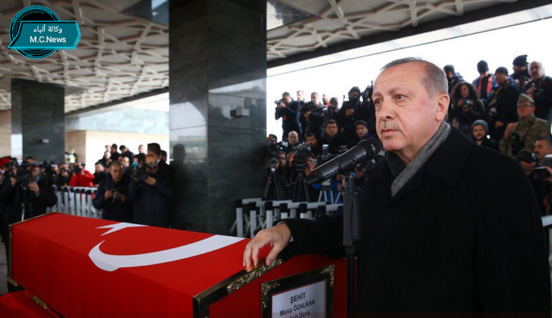 اردوغان يشيع جثمان أحد قتلاة فى عفرين (أرشيفية)