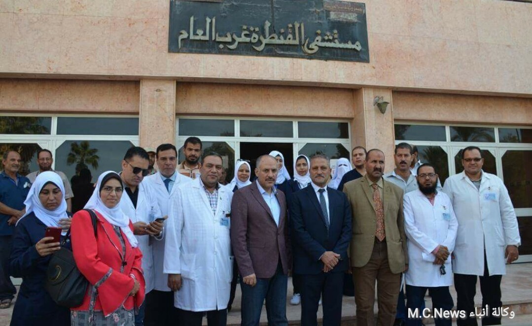 محافظ الإسماعيلية أثناء زيارته مستشفى القنطرة غرب