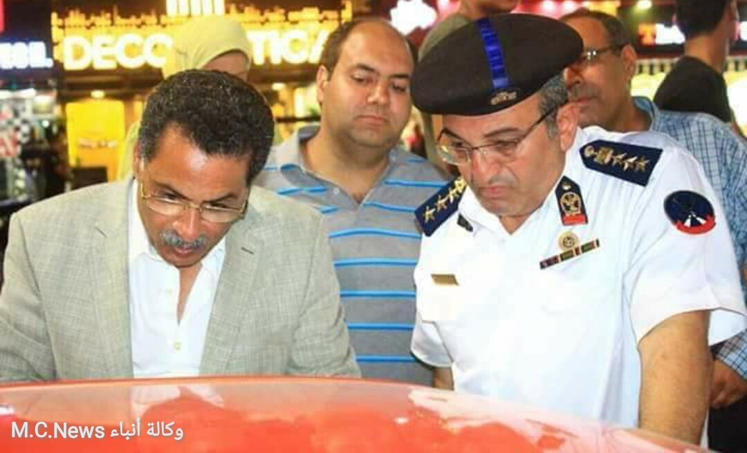 مدير أمن الإسماعيلية ومدير ورئيس مباحث المرور أثناء الحملة