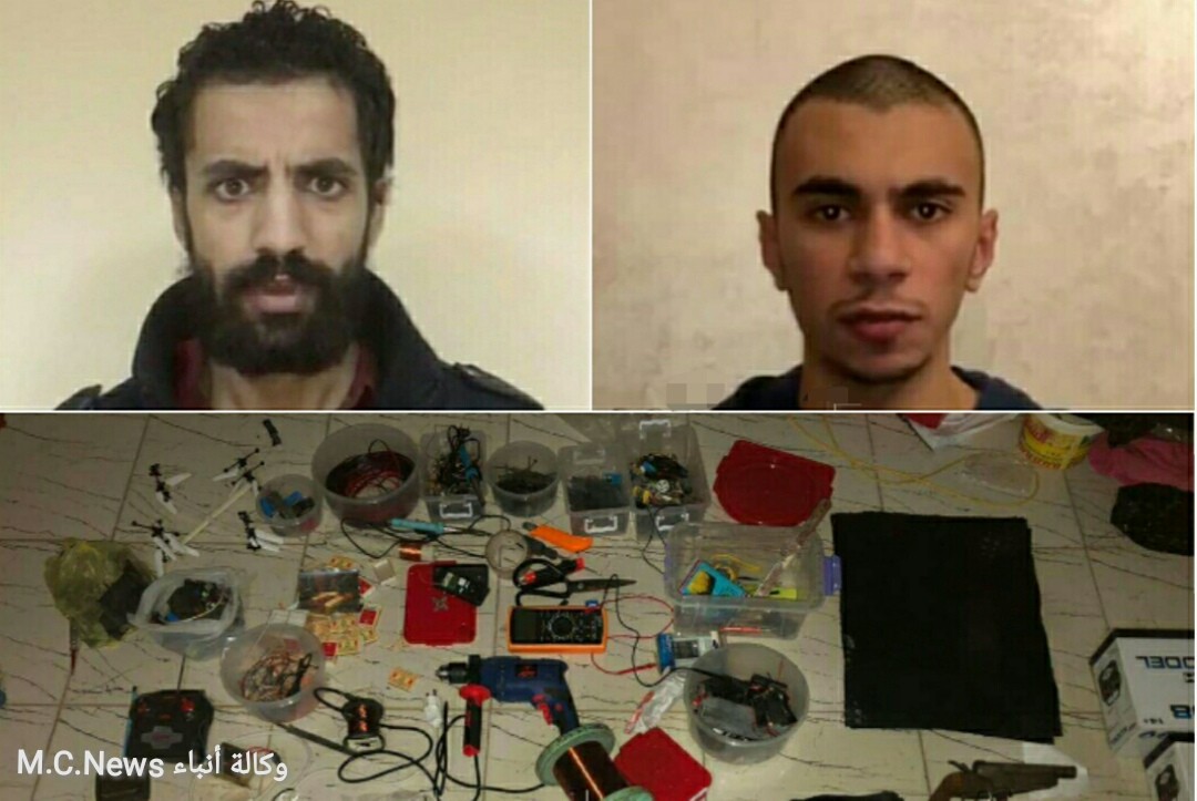 عناصر الخلية الإرهابية والمضبوطات