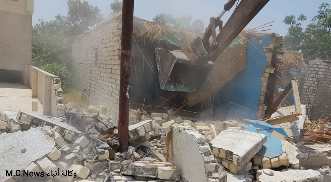 جانب من حملة إزالة الاشغالات بالضبعية وعين غصين