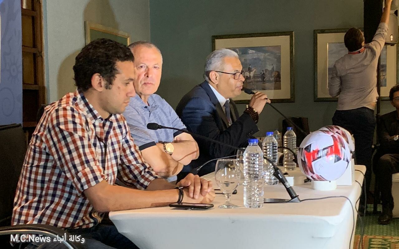 جانب من المؤتمر الصحفي للكابتن هانى أبو ريدة
