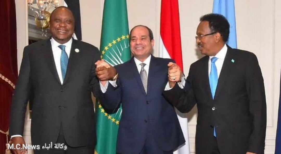 الرئيس السيسي مع رئيس كينيا والصومال