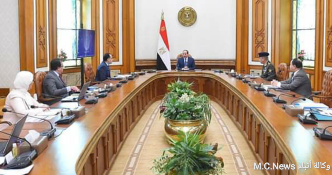 الرئيس السيسي أثناء الإجتماع