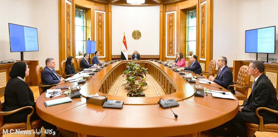 الرئيس السيسي أثناء الإجتماع